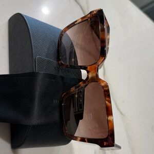 Prada Amber Gradient Square Frame Sunglasses